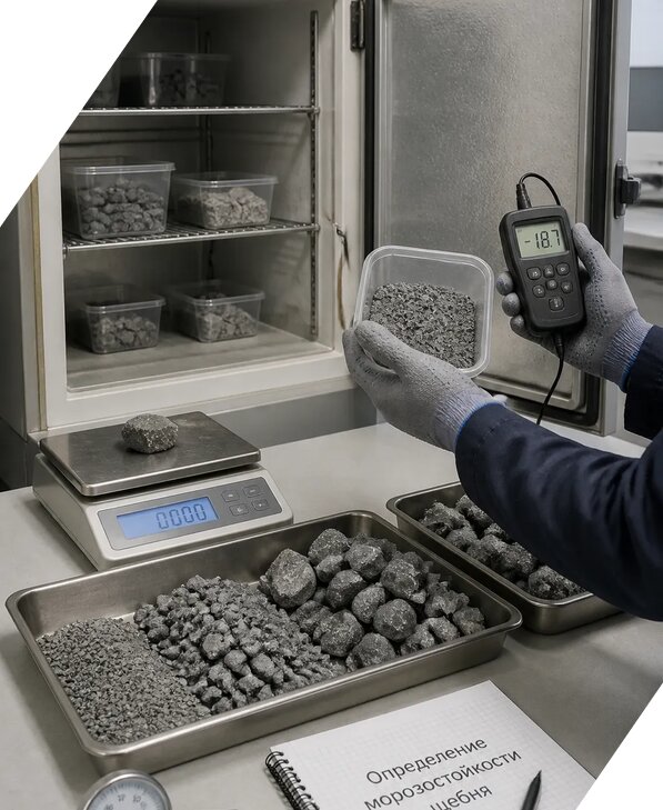 Определение морозостойкости щебня в Ирбите от 3848 р. | ЭкспертизаРоссия